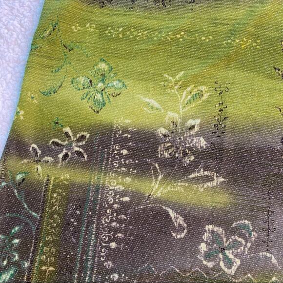 Studio C Green Floral Print Sparkle Tank 14/16 - Picture 7 of 8